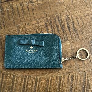 Kate Spade Teal Leather Keychain Pouch